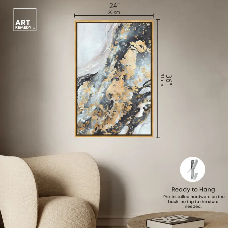 Art Remedy Creative Gold Boho Neutral Abstract Wall Art by Art Remedy