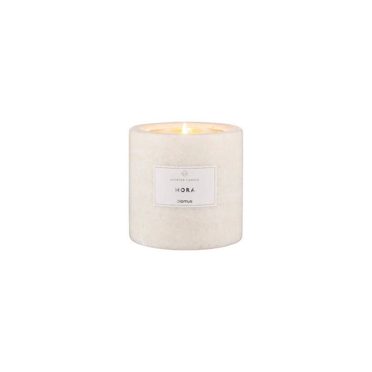 Blomus FRABLI Scented Candle w/Marble Container - Small - Mora Fragrance