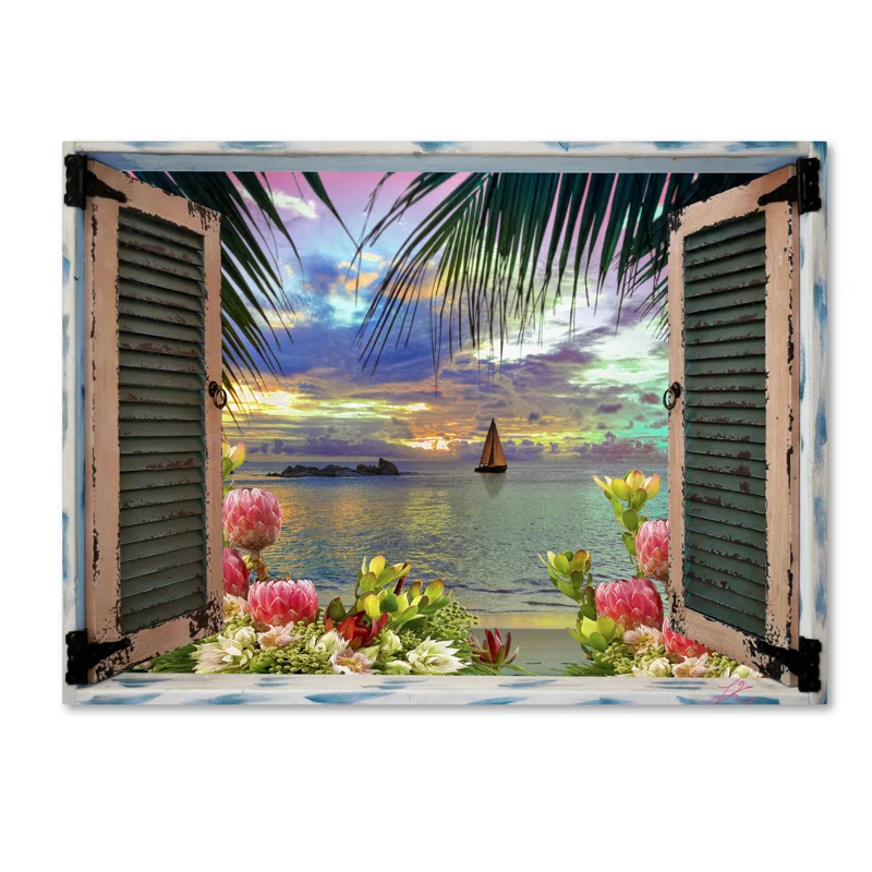 Bay Isle Home™ " Tropical Window To Paradise III " by Leo Kelly