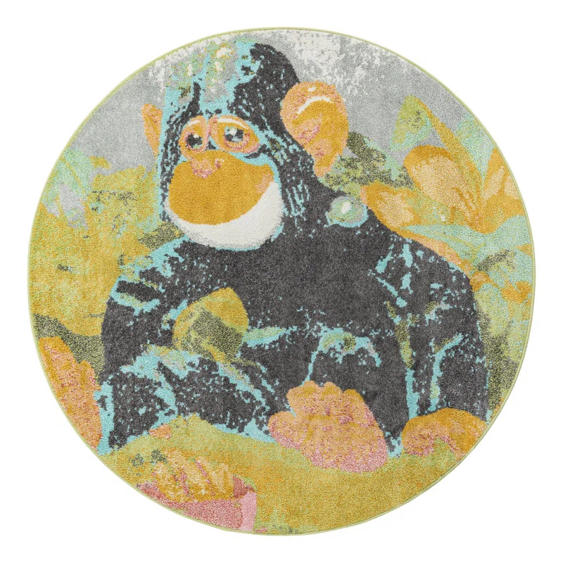 Unique Loom Unique Loom Gorilla Whimsy Kids Rug