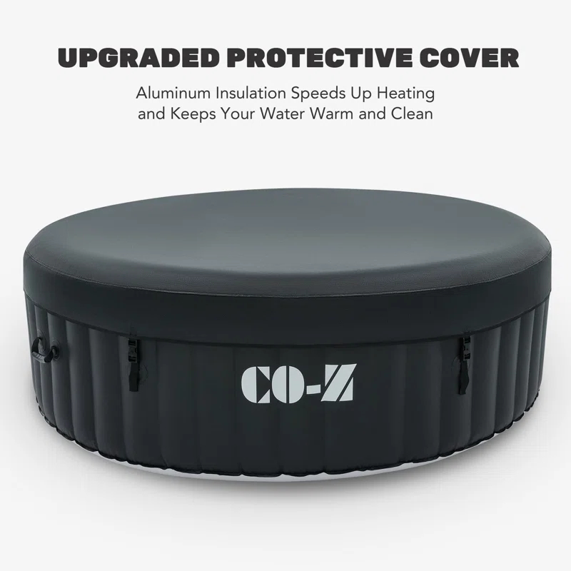 CO-Z 110 Volt 6 Person - Person 130 - Jet Vinyl Round Inflatable Hot Tub