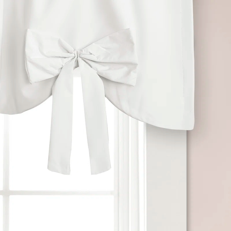 Lush Decor Melody Bow Scalloped 52'' W Window Valance