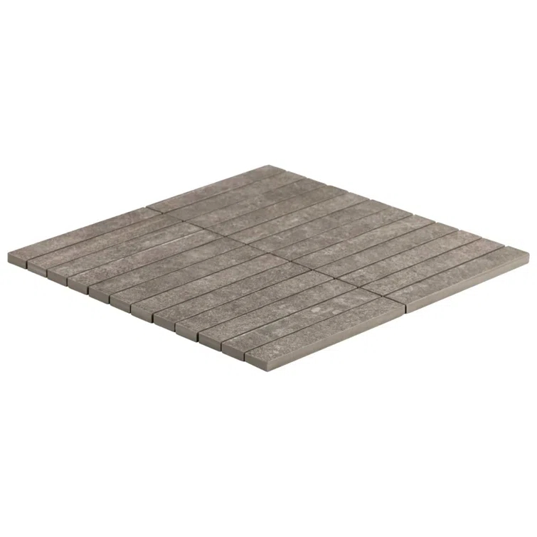 Bond Tile Monolith 11.81 In. X 11.81 In. Stacked Matte Porcelain Mosaic Floor And Wall Tile (5.76 Sq. Ft. / Case)