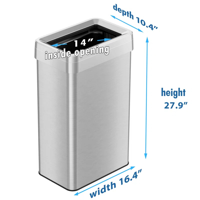 Deodorizer Stainless Steel Trash Can