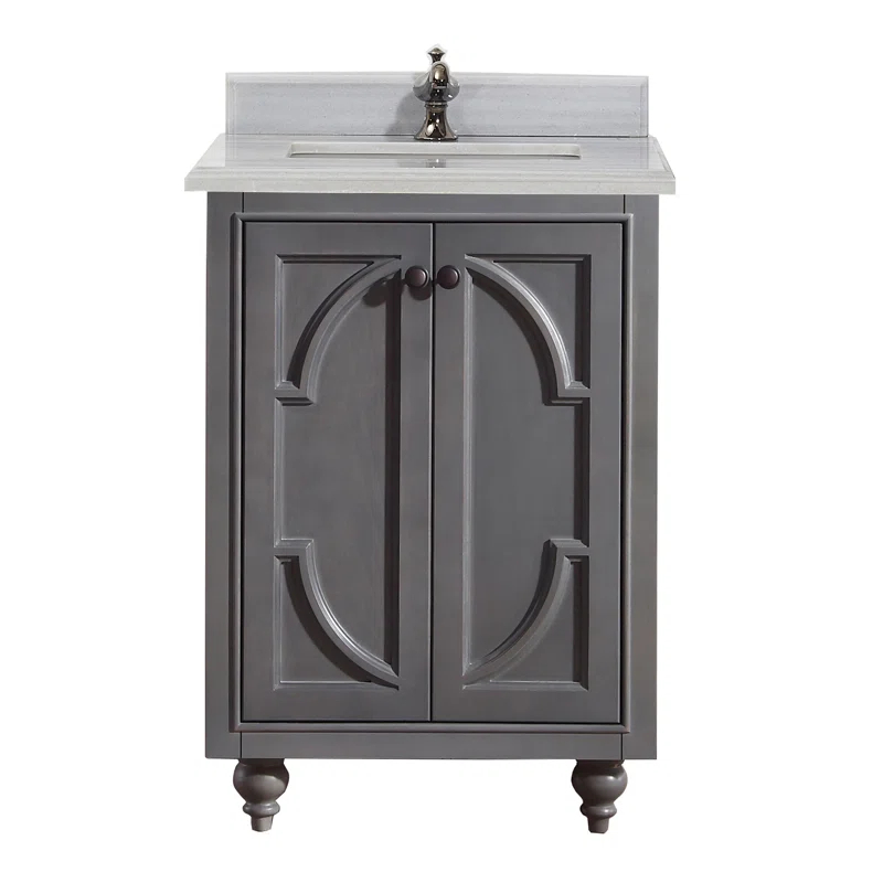 Mercer41 Mundy 24'' Single Bathroom Vanity with Stone Top