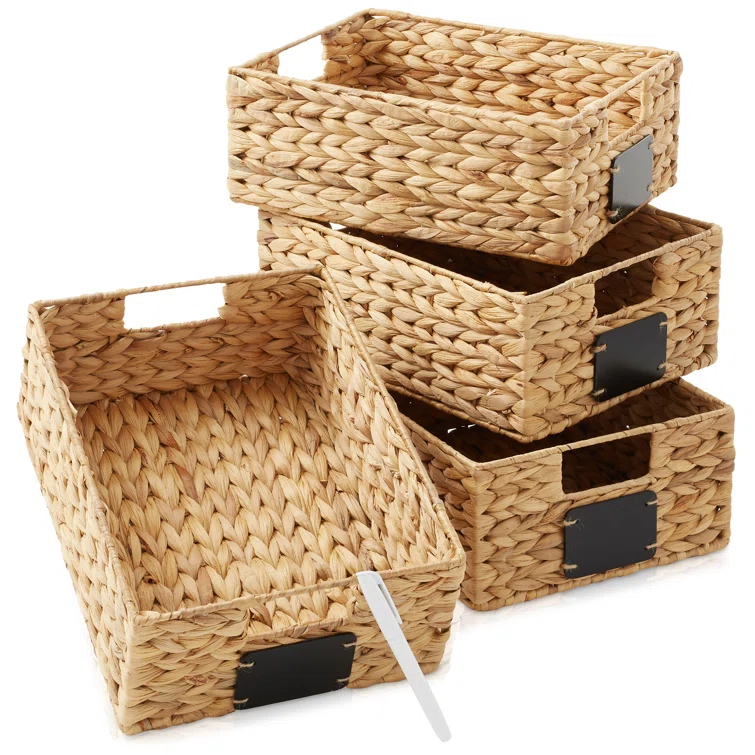Casafield Casafield Natural Fiber Decorative Basket (Set of 4)