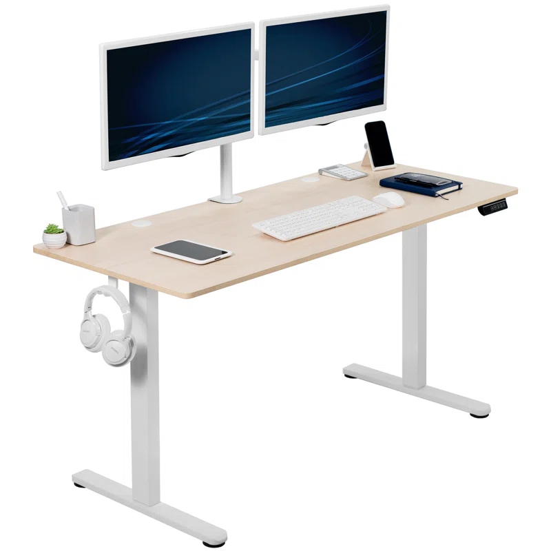 VIVO 55" x 24" Electric Sit Stand Desk, Height Adjustable Workstation (E155TB series)