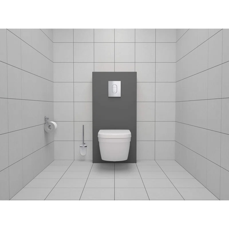 GROHE Essentials 15.69" Wall Mounted Toilet Brush and Holder