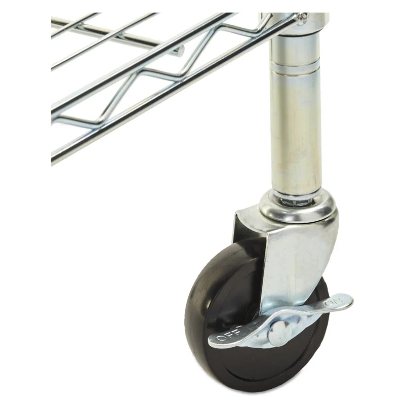 Alera® Wire Shelving Series Metal Rolling Clothing Rack