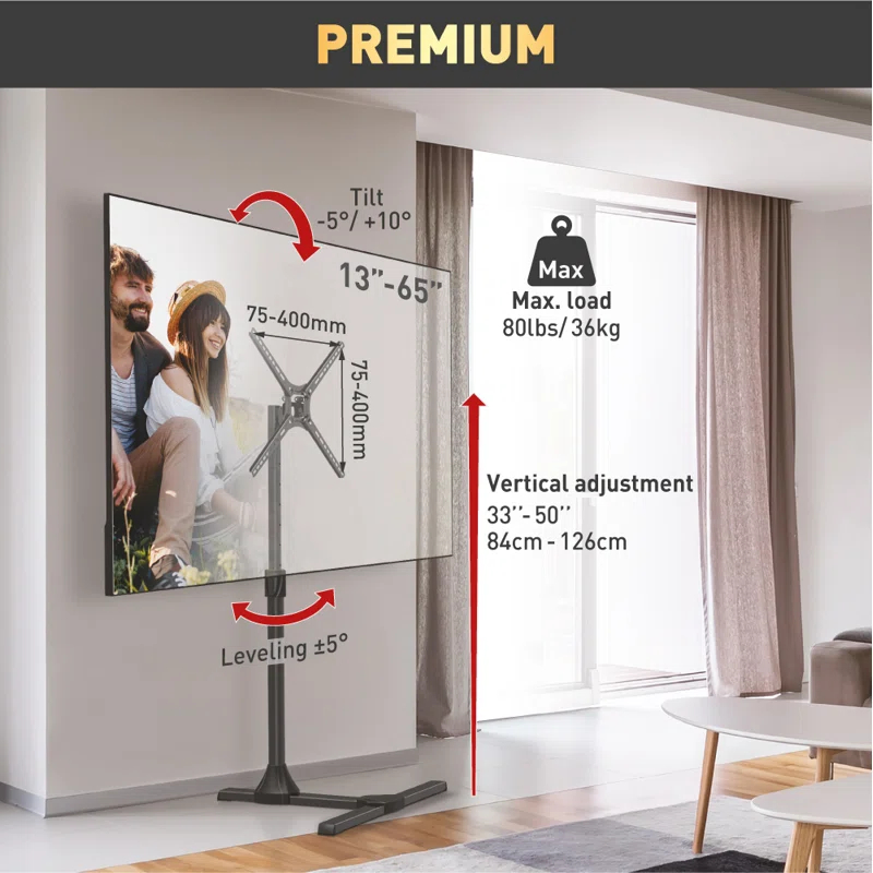 Barkan Single Screen Floor Stand Mount