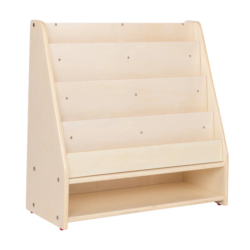 Angeles Angeles Mobile 4-Shelf Book Display with Storage - RTA