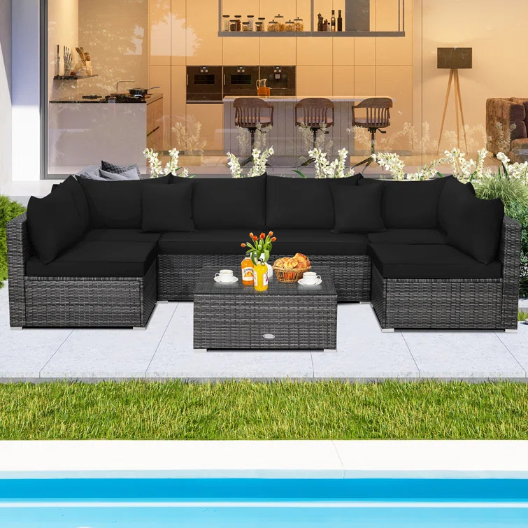 Costway 6 - Person Seating Group with Cushions & Reviews | Wayfair