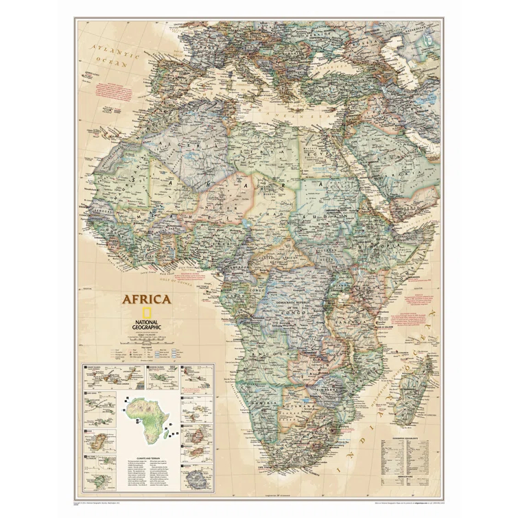 National Geographic Maps Africa Classic Wall Map