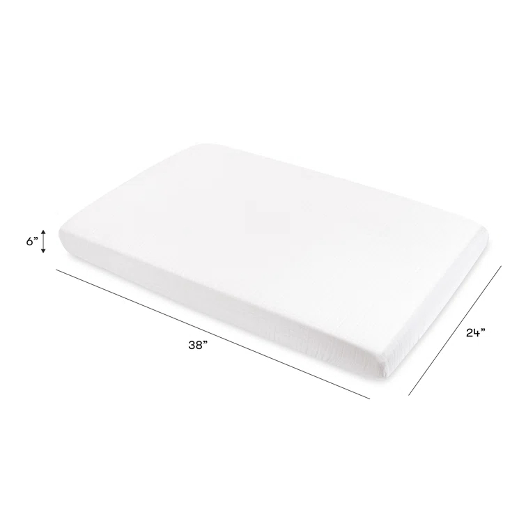 Plain White Muslin Mini Fitted Sheet