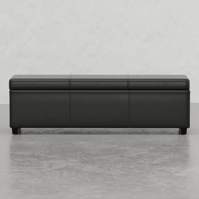 Simpli Home Avalon Extra Large Storage Ottoman Bench,Assembled