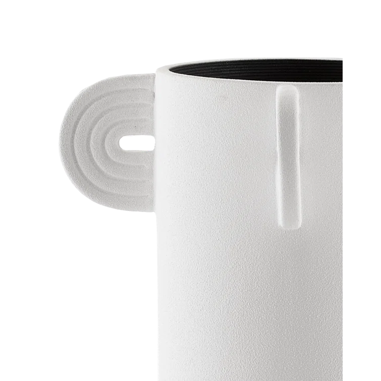 Textured White Ceramic Decorative Table Vase