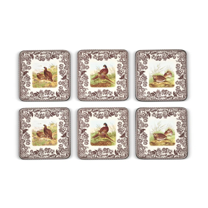 Pimpernel Woodland Coasters 4"X 4" (Set of 6)