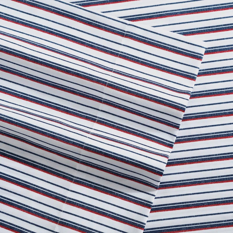 Nautica Microfiber Stripe Nautica Fitted Sheet and Standard Pillowcase Sets