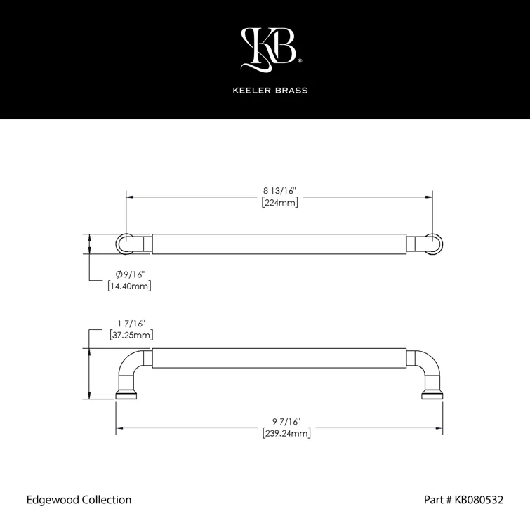 Keeler Brass Edgewood Collection Pull
