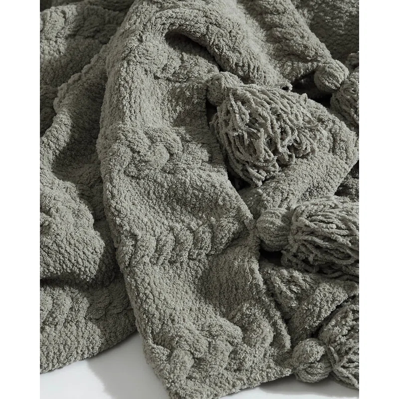 Sunday Citizen Braided Pom Throw Blanket