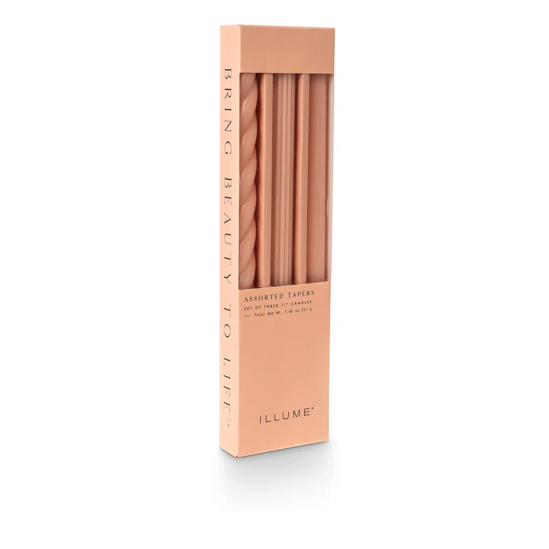 ILLUME Beautifully Done Unfragranced Assorted Tapers 3 Pack