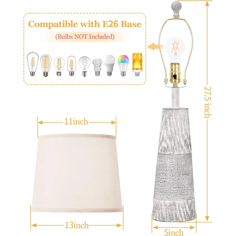 Red Barrel Studio® Resin Table Lamp (Set of 2)