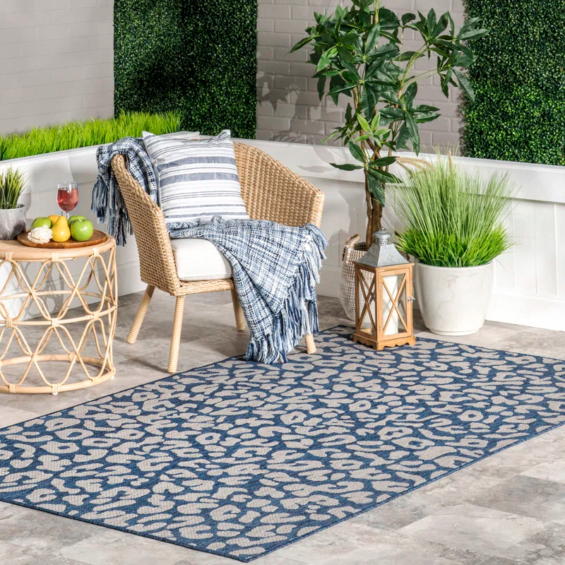 Gracie Oaks Terenia Leopard Indoor/Outdoor Area Rug