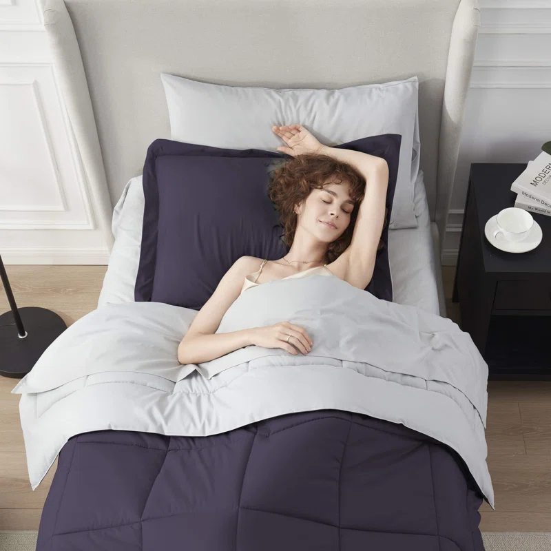 Nestl Bed-in-A-Bag Reversible Comforter Set with Bed Sheets