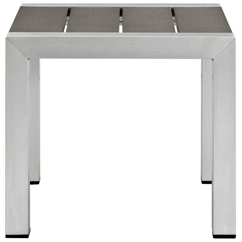 Modway Beach Outdoor Patio Aluminum Side Table
