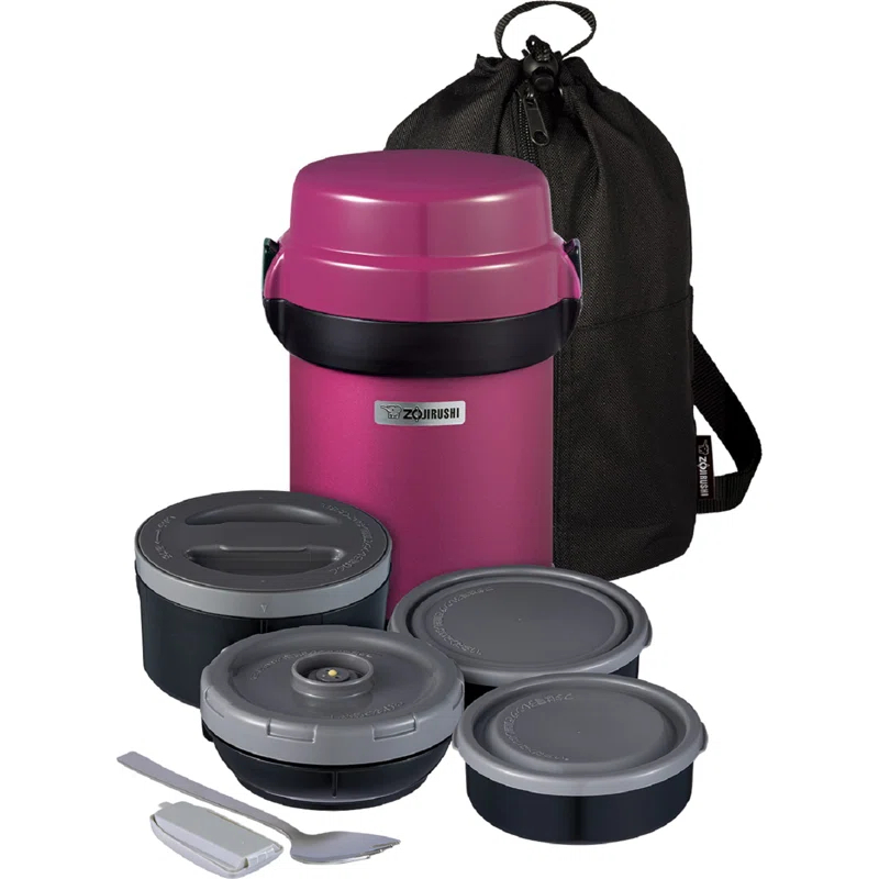 Zojirushi Mr. Bento® Stainless Steel 4 Container Food Storage Set