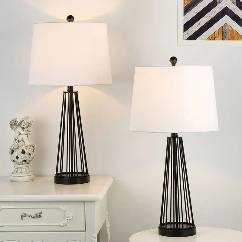 Everly Quinn Donnybrook Metal Table Lamp (Set of 2)