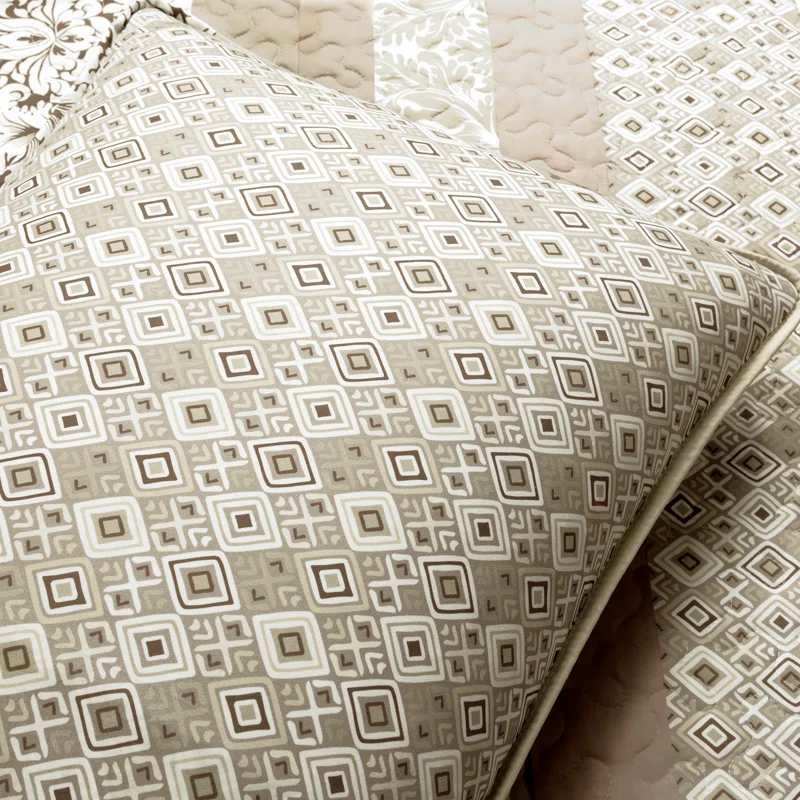 Lush Decor Boho Stripe Reversible Coverlet Set