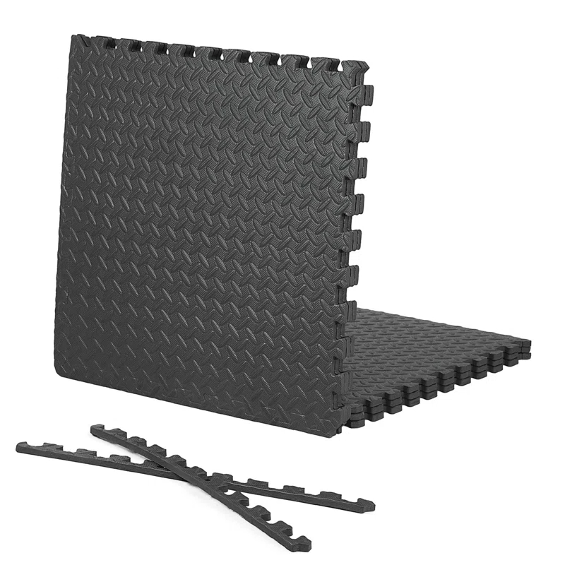 CAP Interlocking Exercise Foam Mats, 24 SQ.FT Diamond, TATAMI, T-Pattern 1/2-Inch Thickness Tiles