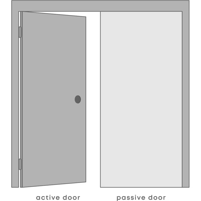 Leti Solid Manufactured Wood and Glass Paneled Prefinished Double French Door