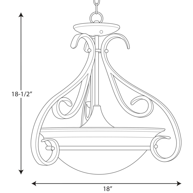 Fleur De Lis Living Lilly 3 - Light Brushed Nickel Single Pendant