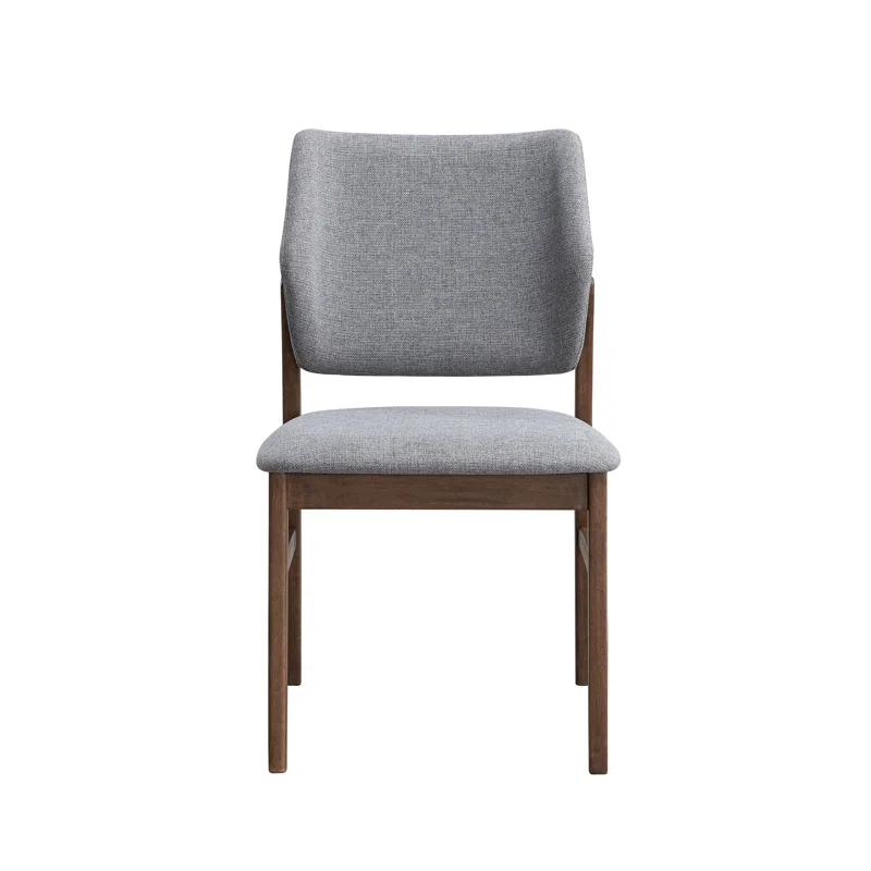 ACME Furniture Sarha Armless Side Chair In Light Gray And Walnut (Set Of 2)