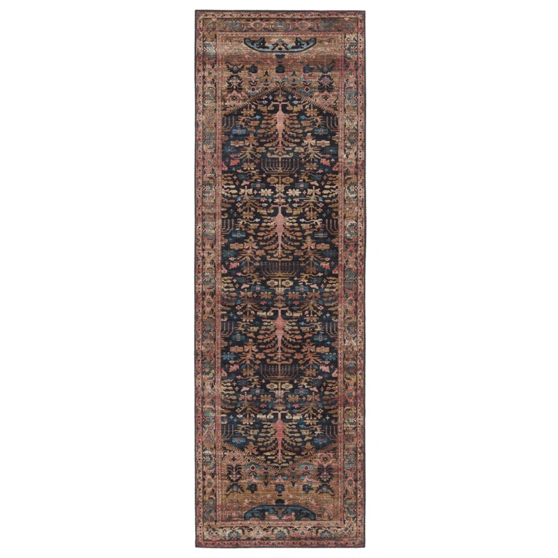 Nikki Chu Jayven Machine Washable Performance Blue/Tan Rug