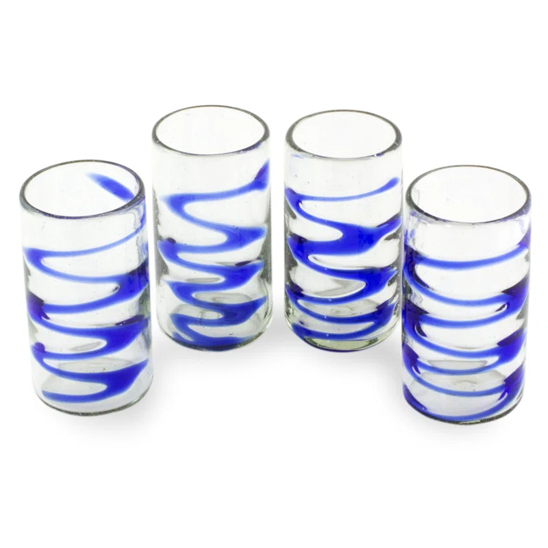 Orren Ellis Adharsh 11oz. Highball Glass Set (Set of 4)