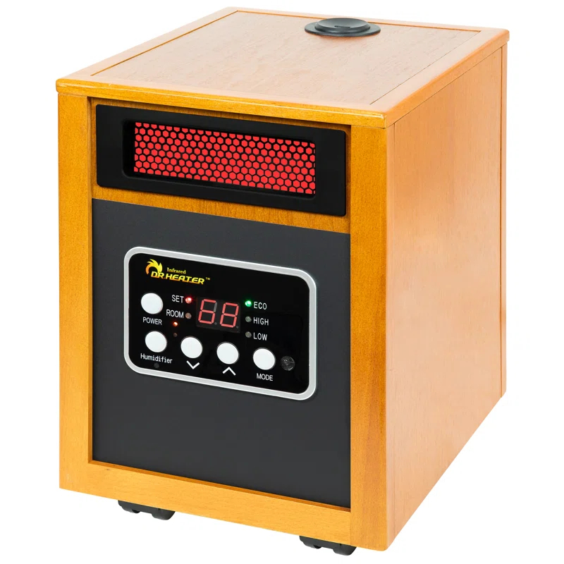 Dr. Infrared Heater DR. INFRARED HEATER DR-968H Indoor Portable Space Heater with Humidifier, 1500-Watt, Cherry
