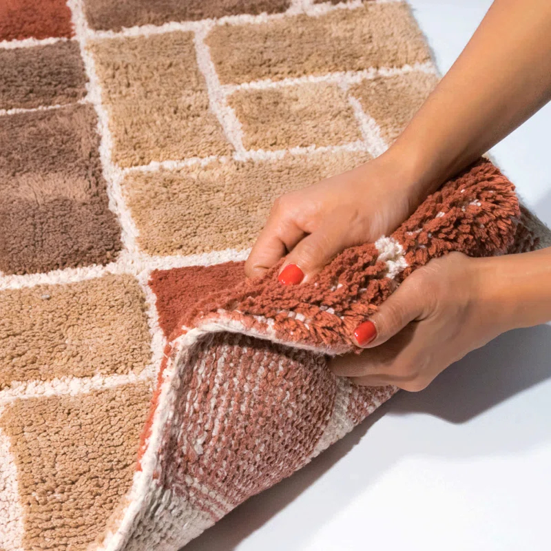 Classic Color Cotton Blend Bath Rug