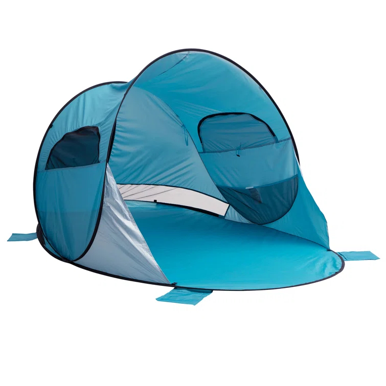 wakeman Wakeman UPF50+ Pop Up Beach Tent Sun Shelter, Blue