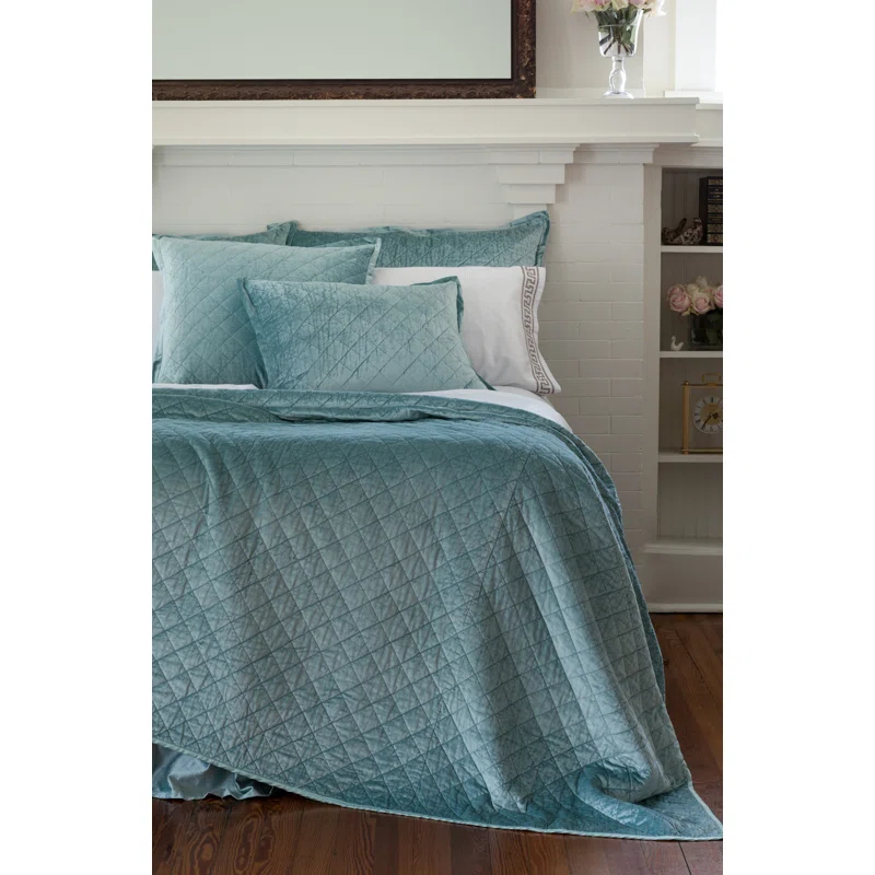 Lili Alessandra Chloe Modern & Contemporary Velvet Coverlet