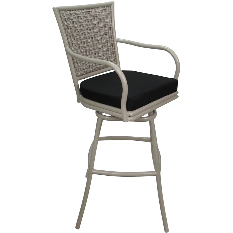 Bay Isle Home™ Outdoor Indoor Bar Stool Extra Tall 34" With Arms