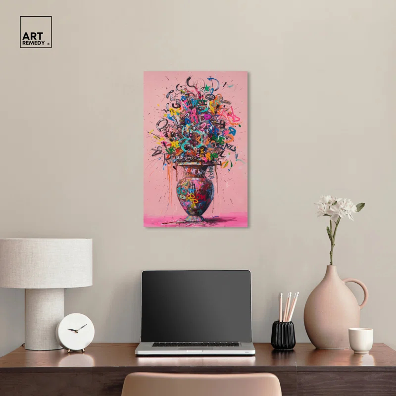 Art Remedy Graffiti Vase Canvas Graffiti Pop Art by Art Remedy