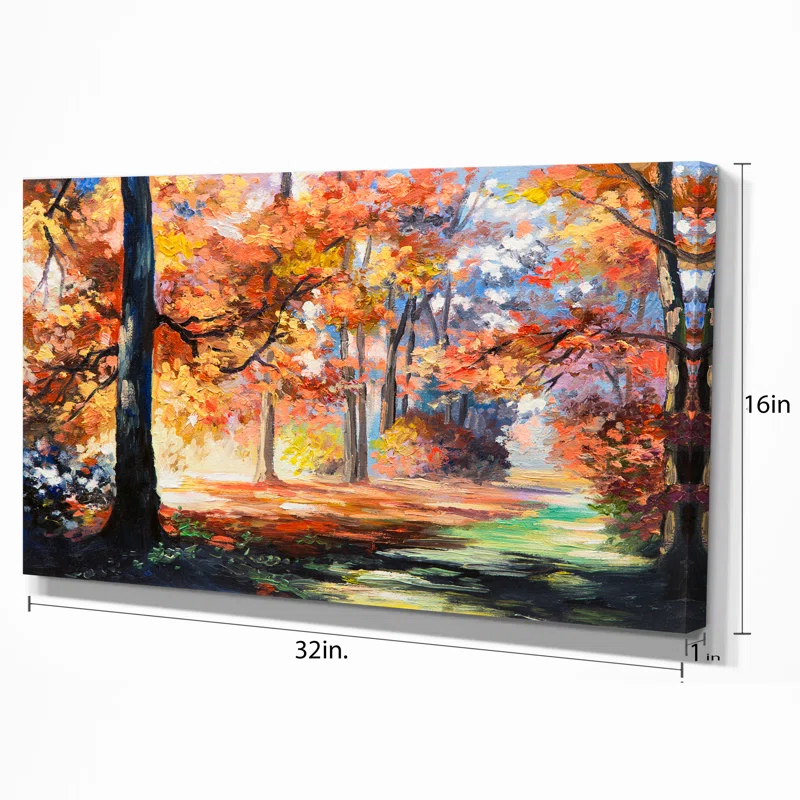 " Fall Trail In Forest Landscape "
