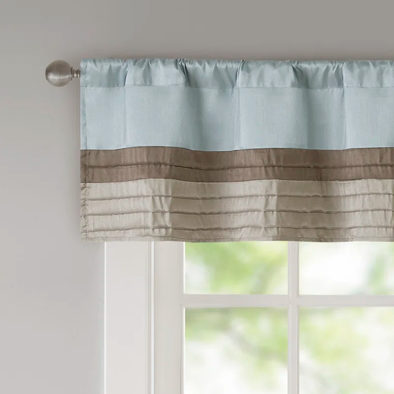 Madison Park Amherst Polyoni Pintuck Single Window Valance