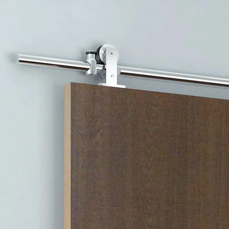 Sliding Rolling Barn Door Hardware Kit for Single Wood Doors with Fittings