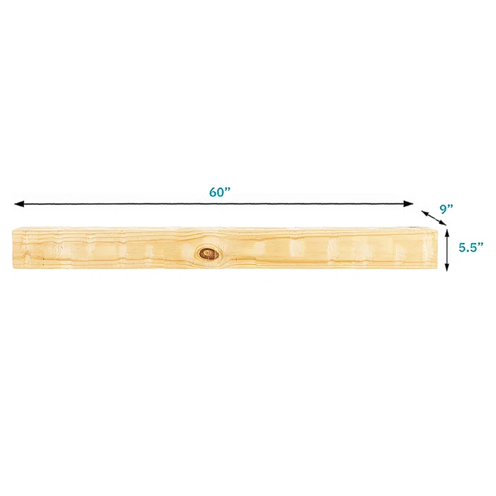 Mantel Directs Country Living Wood Fireplace Mantel Shelf - Bodie Rustic Hand Distressed Pine With Worn, Reclaimed Log Look; For Fireplaces, Hearths & Décor