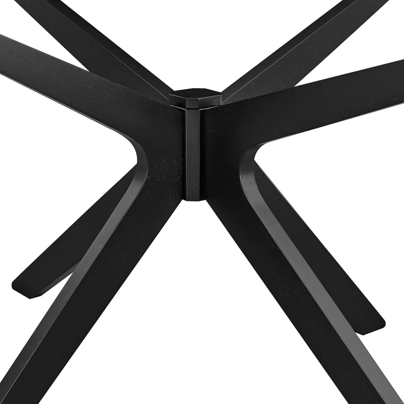 Modway Crossroads Oval Wood Dining Table In Black
