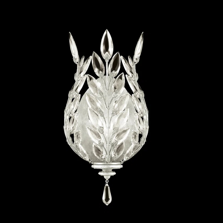 Crystal Laurel Flush Mounted Sconce